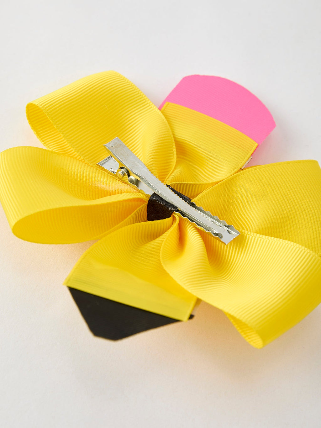 Back To School Pencil Bow 4.3 inch Hair Clip