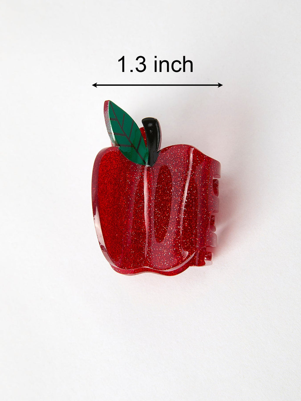 Back To School 1.3 Inch Apple Red Girls Grab Clip