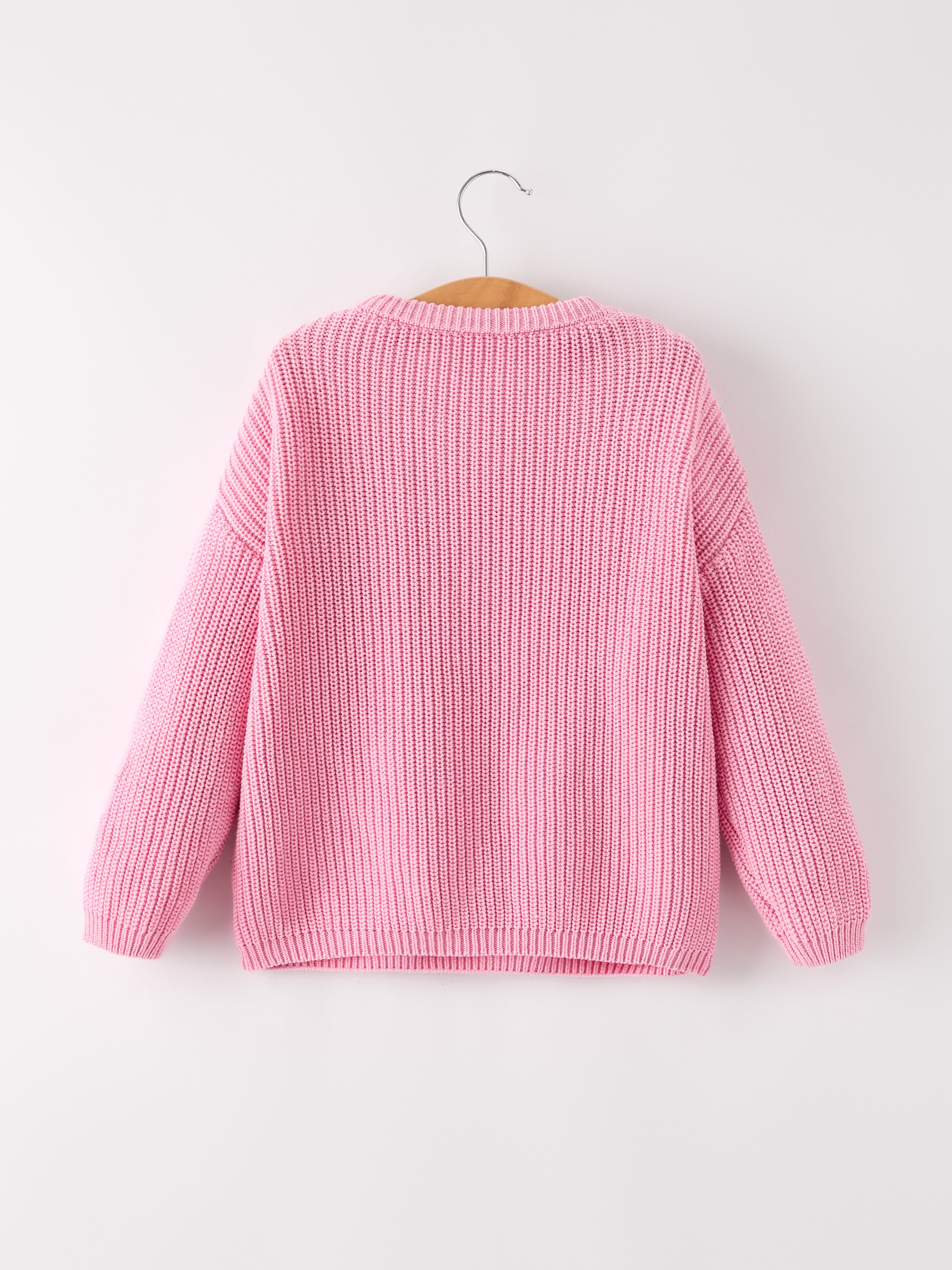 Winter Christmas Pink Football Girls Pullover Sweater