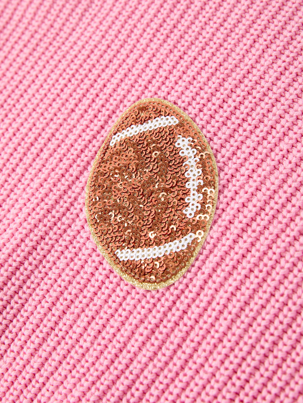 Winter Christmas Pink Football Girls Pullover Sweater