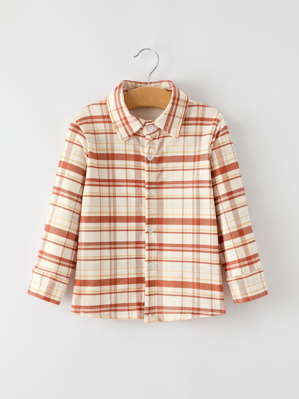 PREORDER Thanksgiving  Plaid Shirt Long Sleeve Boys Top