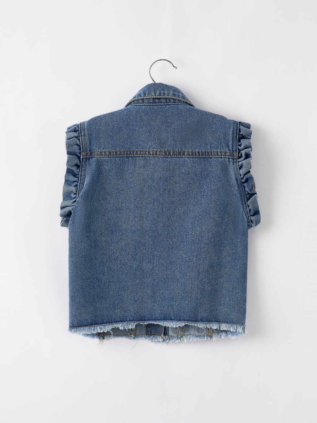 4th of july Stars Stripes Vest Girls Denim Vest