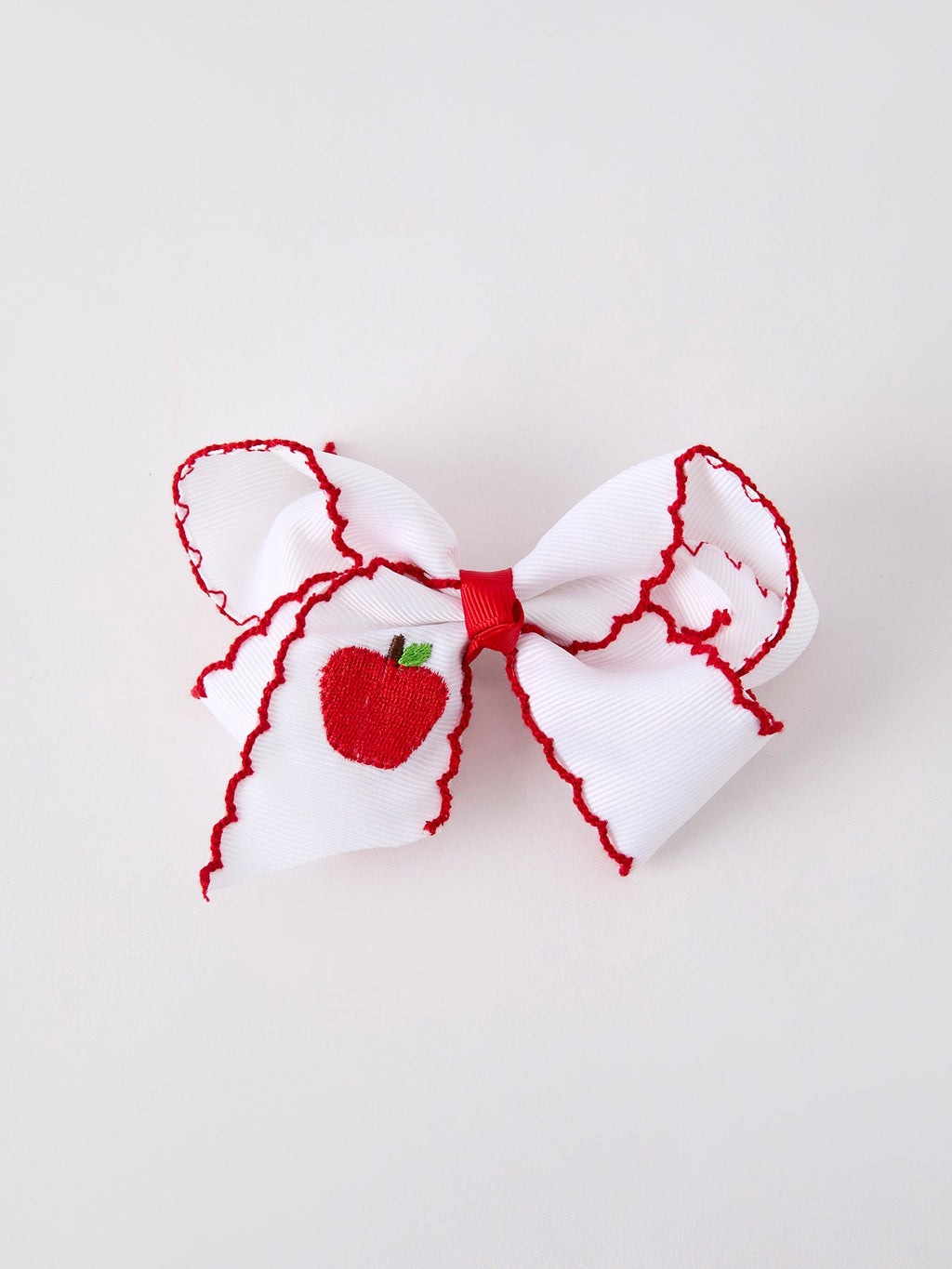BACK TO SCHOOL Apple Bow Hairpin 4 Inch