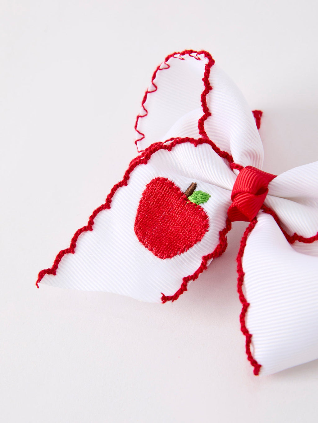 BACK TO SCHOOL Apple Bow Hairpin 4 Inch