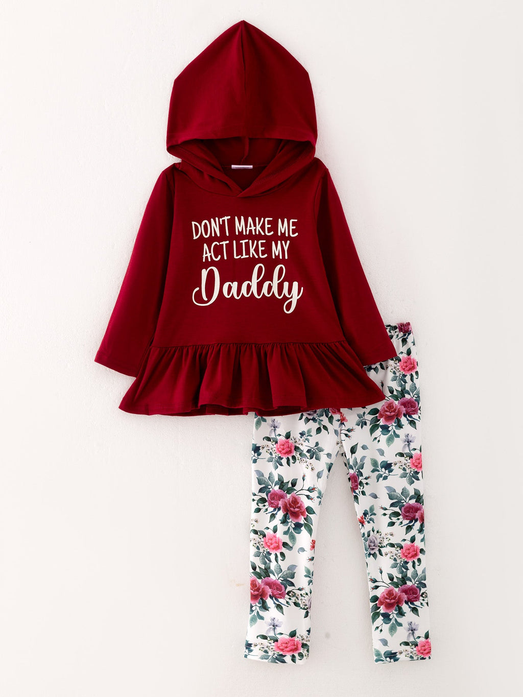 Girls Set Of 2 Pcs In One Package “Wild Child” Print Hooded Sweatshirt Set