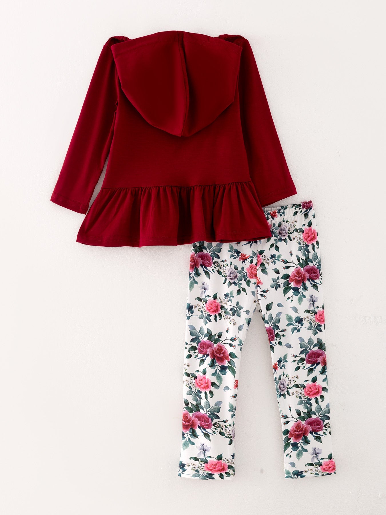 Girls Set Of 2 Pcs In One Package “Wild Child” Print Hooded Sweatshirt Set