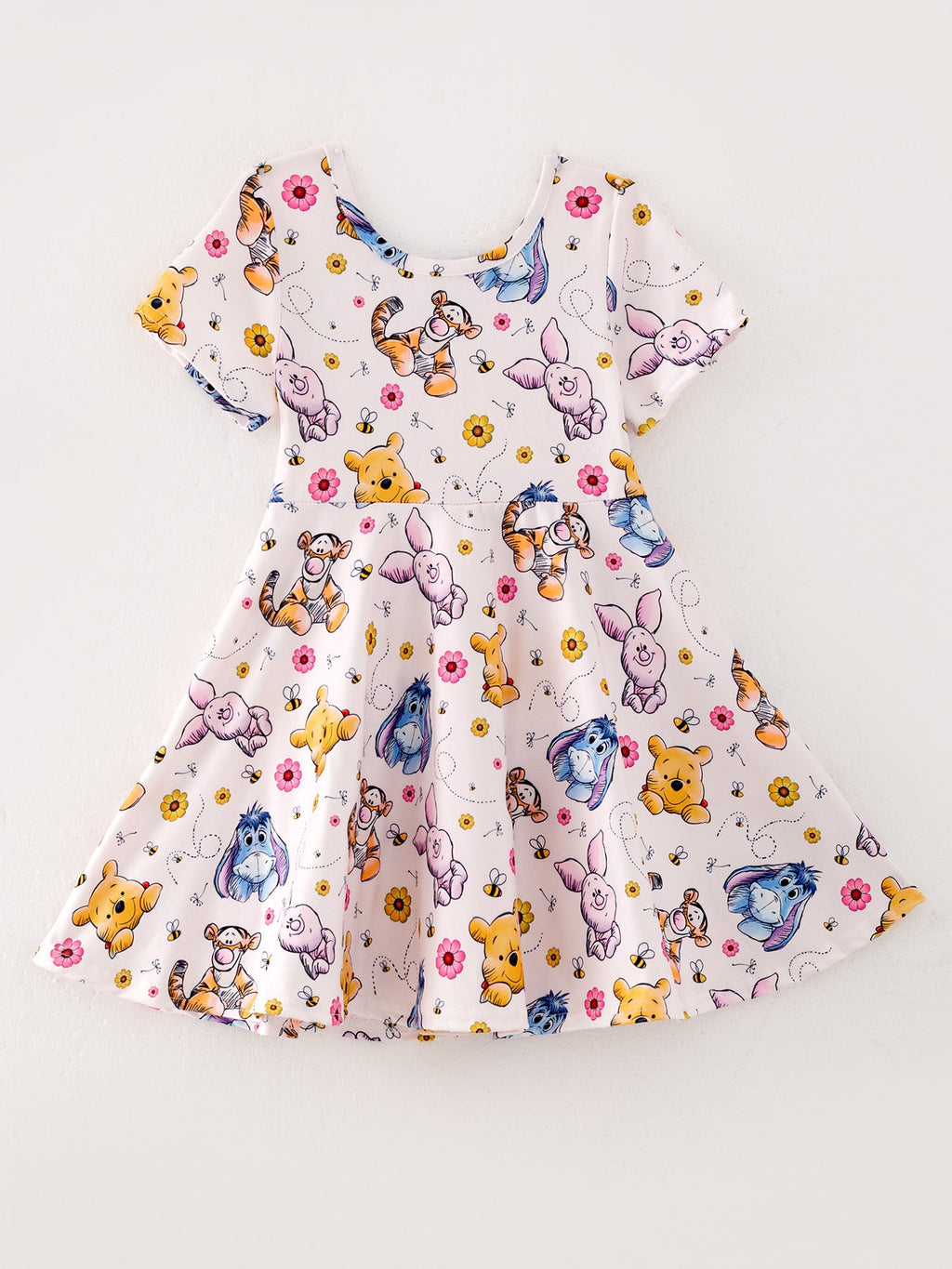 Princess Print Short Sleeve Dress