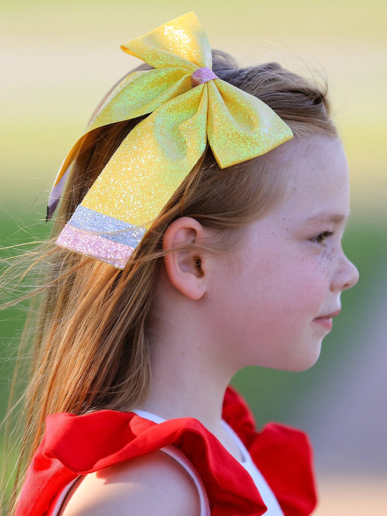 Back to School Sequin Bow Hairpin