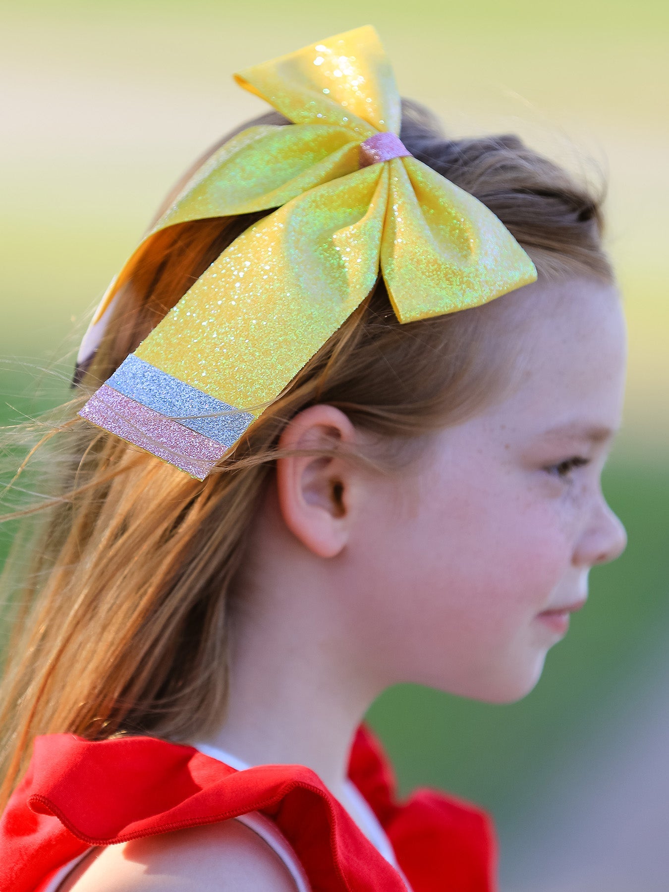 Back to School Sequin Bow Hairpin
