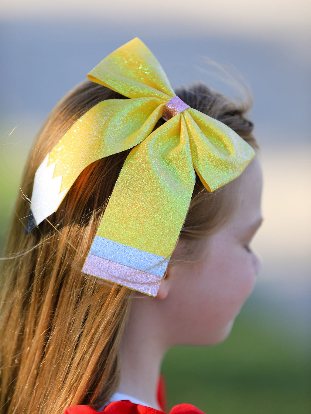 Back to School Sequin Bow Hairpin