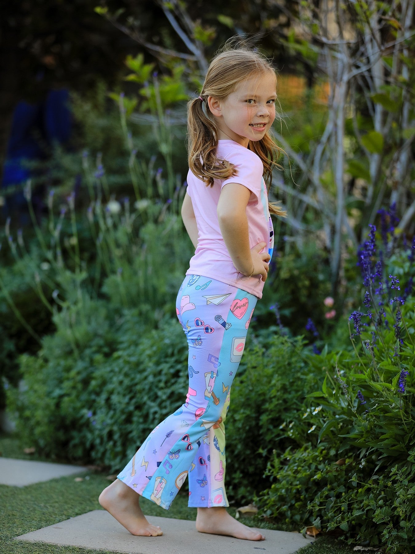 TS Print Girls Milk Silk Color Outfits